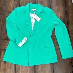 NWT SKIES ARE BLUE JADE BLAZER. BEAUTIFUL DETAIL TO DRESS UP OR WITH JEANS.